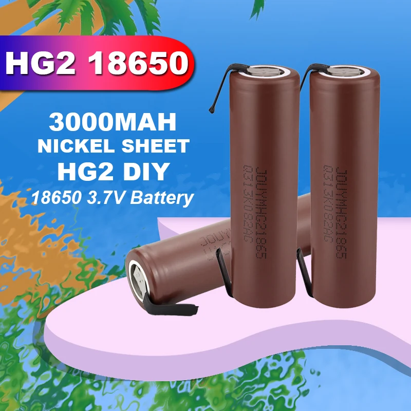 Original high current 18650 ion rechargeable battery 3.7V 3000mAh HG2 18650 battery pack specifically designed for HG2 batteries