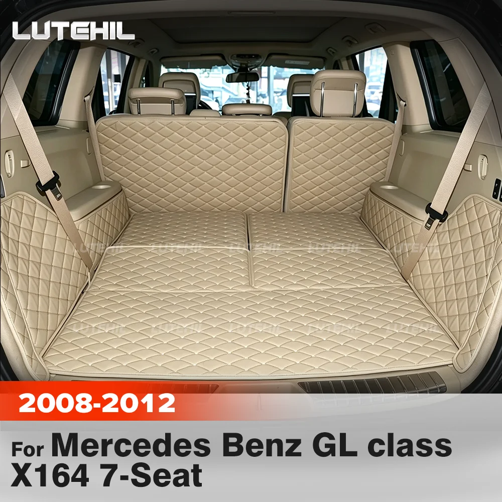 Cargo Liner For Mercedes Benz GL Class X164（7-Seat） 2008-2012 11 All Weather Trunk Mat Carpet with Backrest Protectors Cargo Mat