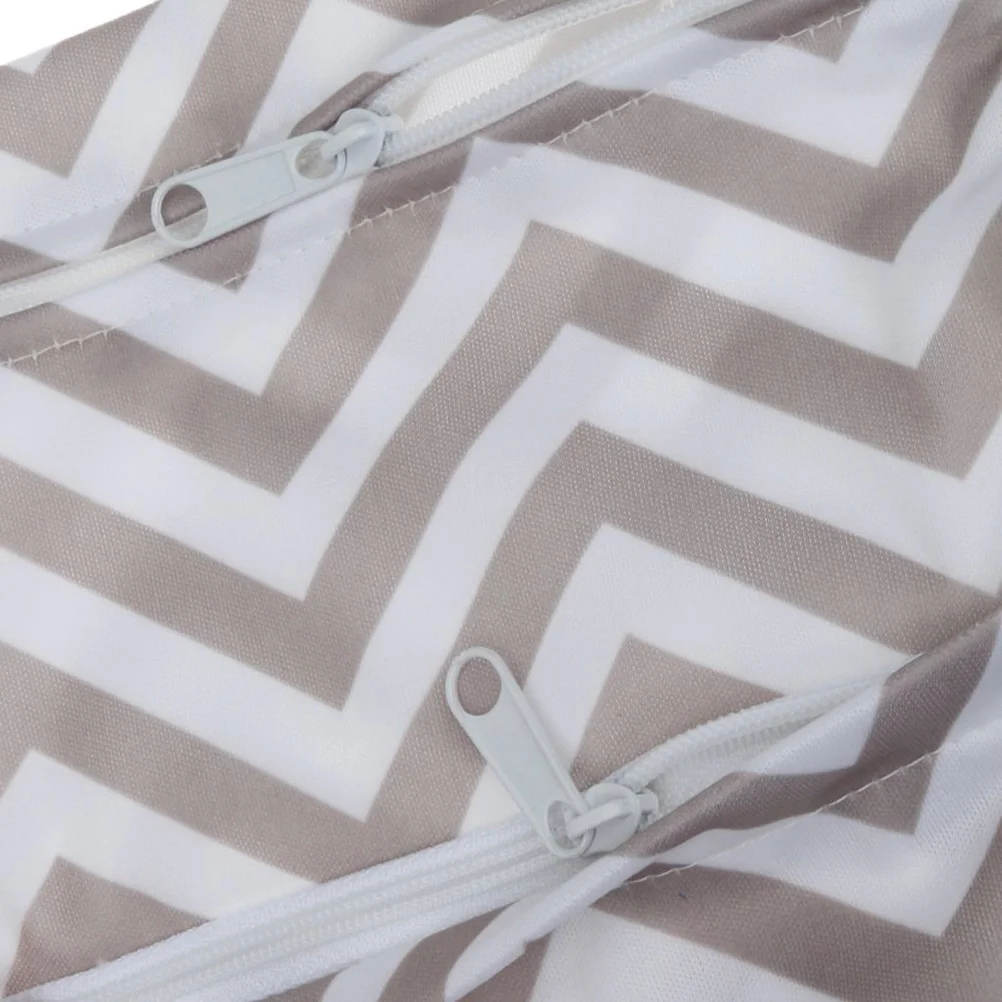 

Infant Diaper Bag Waterproof Reusable Wet Dry Baby Pouch Dual Zipper Rainbow Grey Waved Infant Diaper Bag Resuable Wet Dry