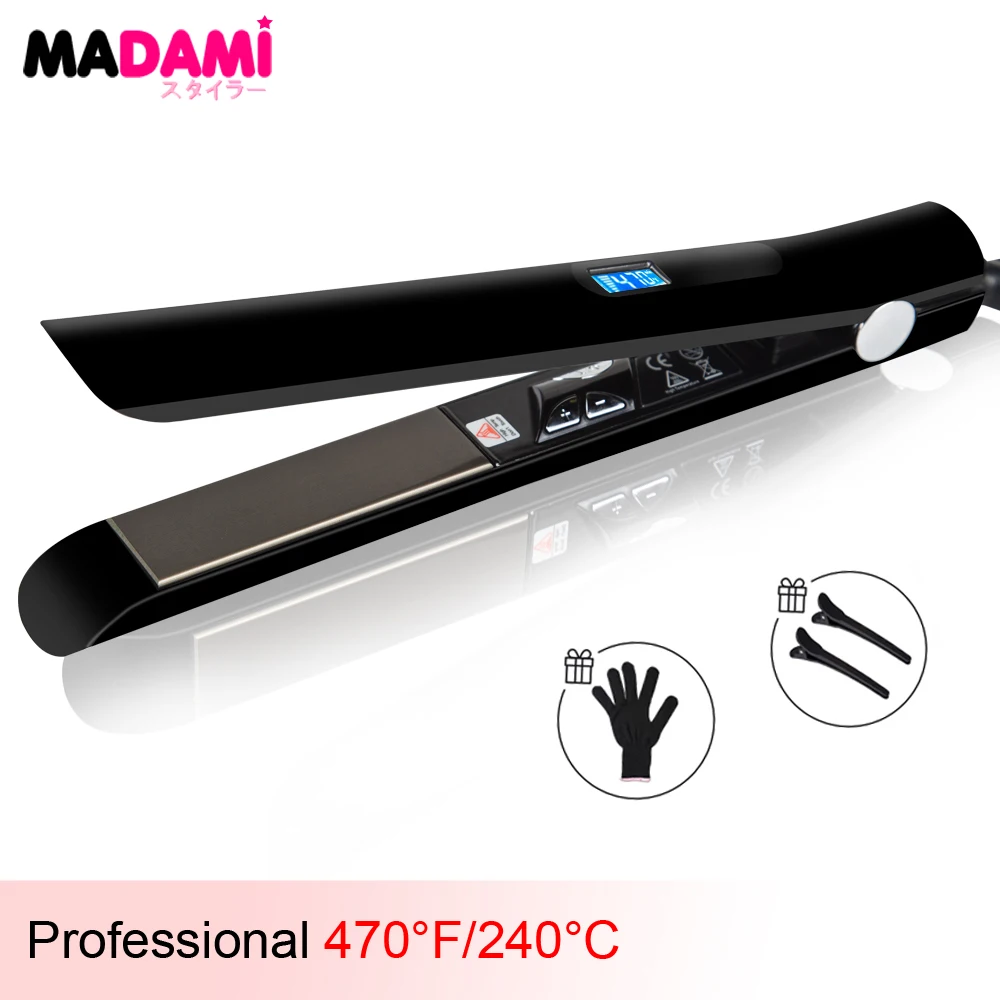 

Hair Straightener Curler Professional 480℉ High Temperature Hair Flat Iron MCH Keratin Brazilian Hair Treatment Salon Tools