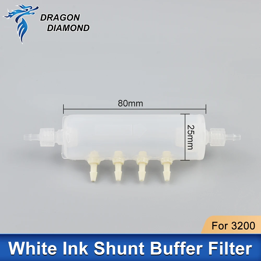 white Ink Shunt Buffer filter for Epson XP600 4720 I3200 printhead Ink Circulation Splitter Diverter for DTF DTG printer - Image 3