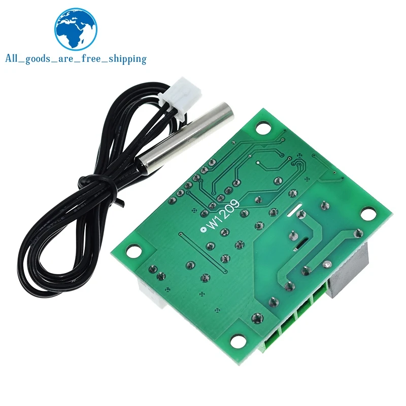 W1209 Blue/Red light DC 12V heat cool temp thermostat temperature control switch temperature controller thermometer thermo