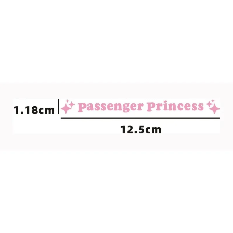 5pcs Mirror Decoration Sticker Passenger Princess Star Mirror Decal Sticker Rearview Mirror Car Vinyl Decoration Funny Car Decal