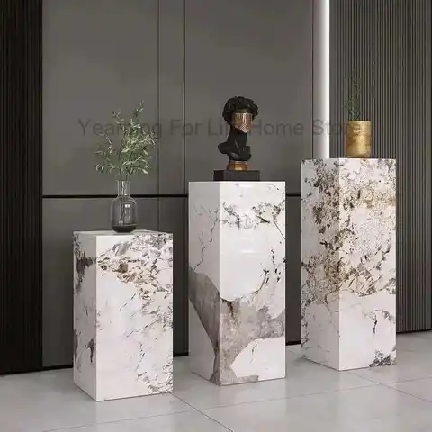 CX159GC 라이트 럭셔리 락 플레이트 꽃 프레임 거실 대리석 로비 장식 발코니 선반 호텔 사무실 디스플레이 가구