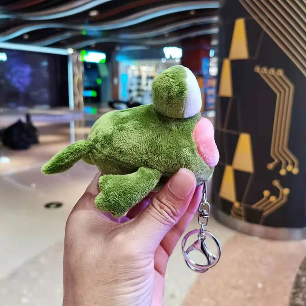 Kawaii Animal Dolls Car Key Ring Plush Pendant Backpack Pendant Stuffed Toys Plush Keyring Plush Keychain Big Mouth Frog Doll