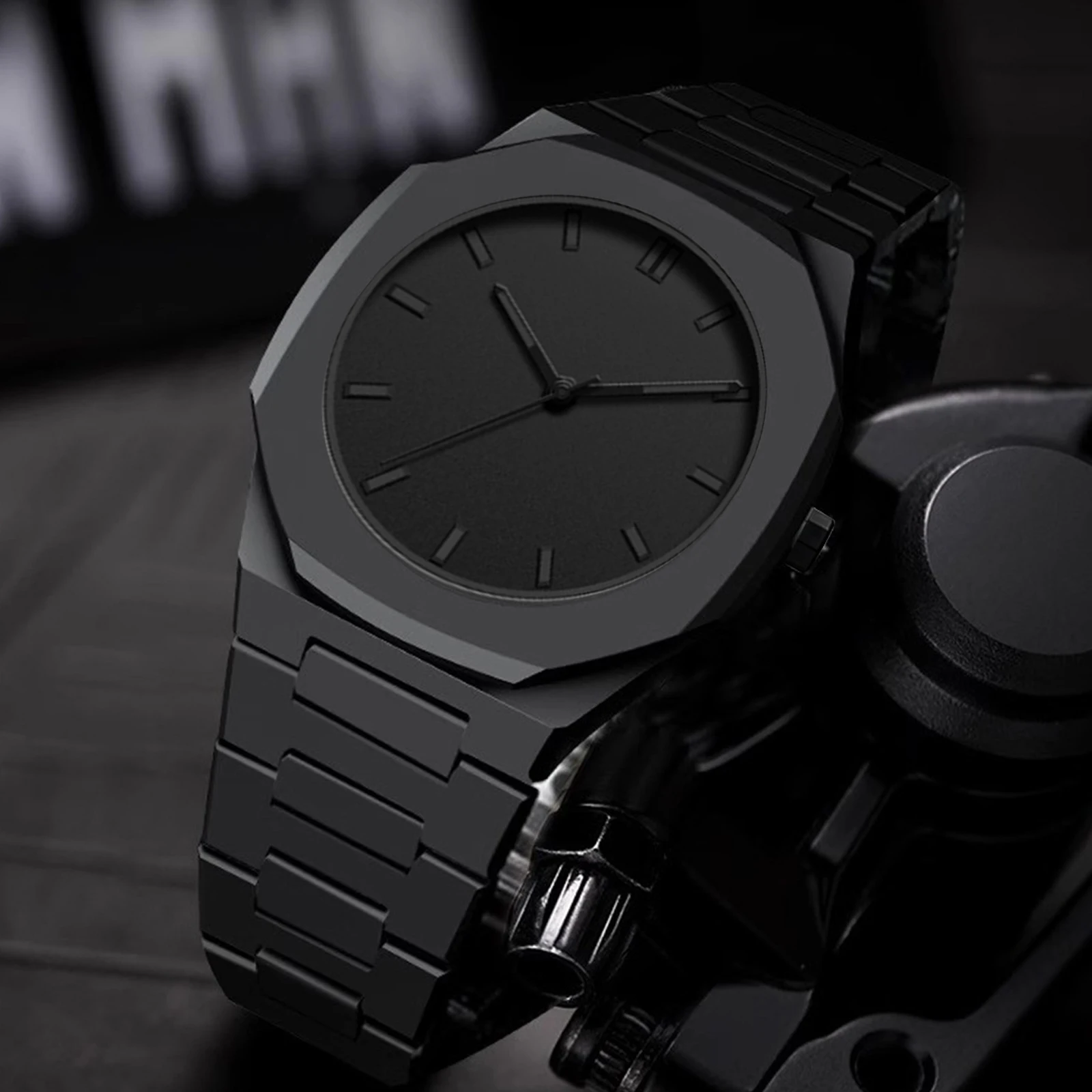 Men's Creative Military Quartz Watch, Silicone Strap