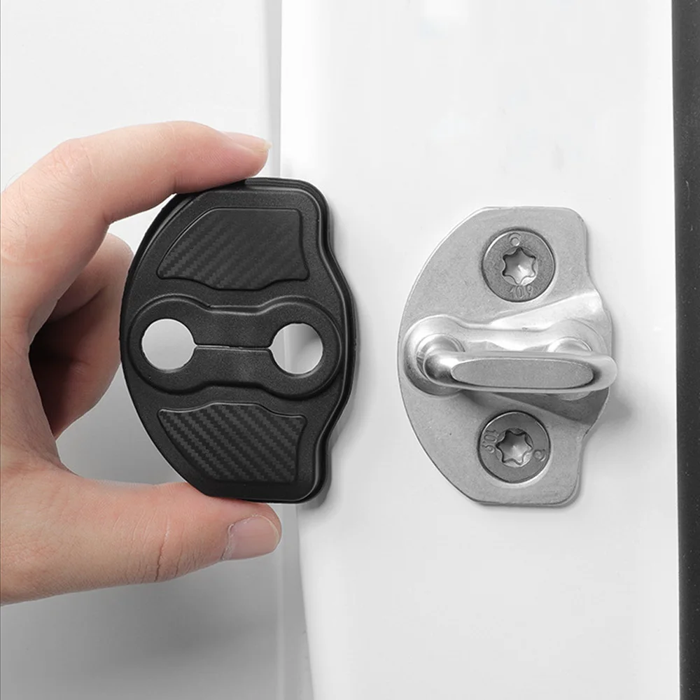 For Tesla Model Y Model 3 2016 - 2022 2023 2024 Door Lock Cover 4Pcs/set Door Lock Rustproof Cap Case Protector Accessories