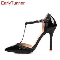Brand New Summer Sexy Red Apricot Black Women Sandals High Heels Ladies Stripper Shoes EKS6 Plus Big Size 31 43 47