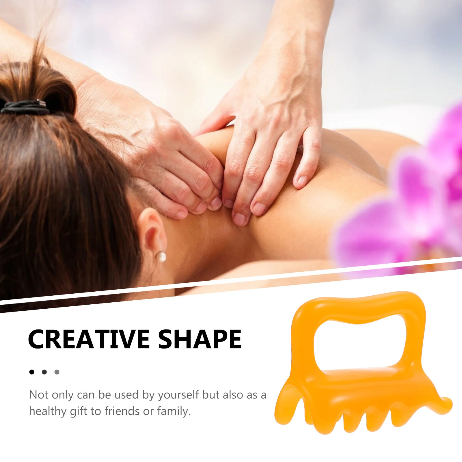 Planche à gratter en cire d'abeille, outil de Massage, conception ronde et lisse, masseur confortable en résine pour le corps et le visage, Portable et pratique, Guasha, 1 pièces