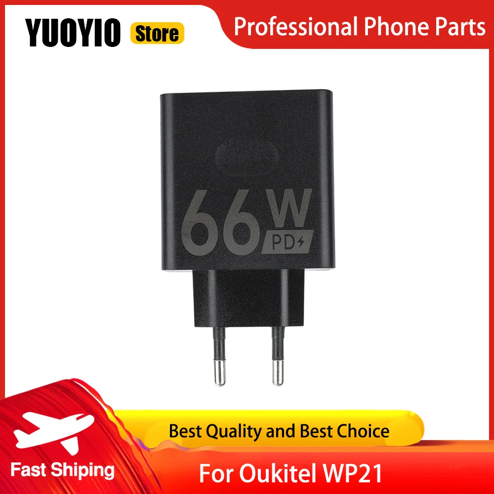 Oukitel WP21 Charger 100% Original New Official Quick Charging Adapter + USB Cable Data Line For Oukitel WP21 Phone - náhled 2