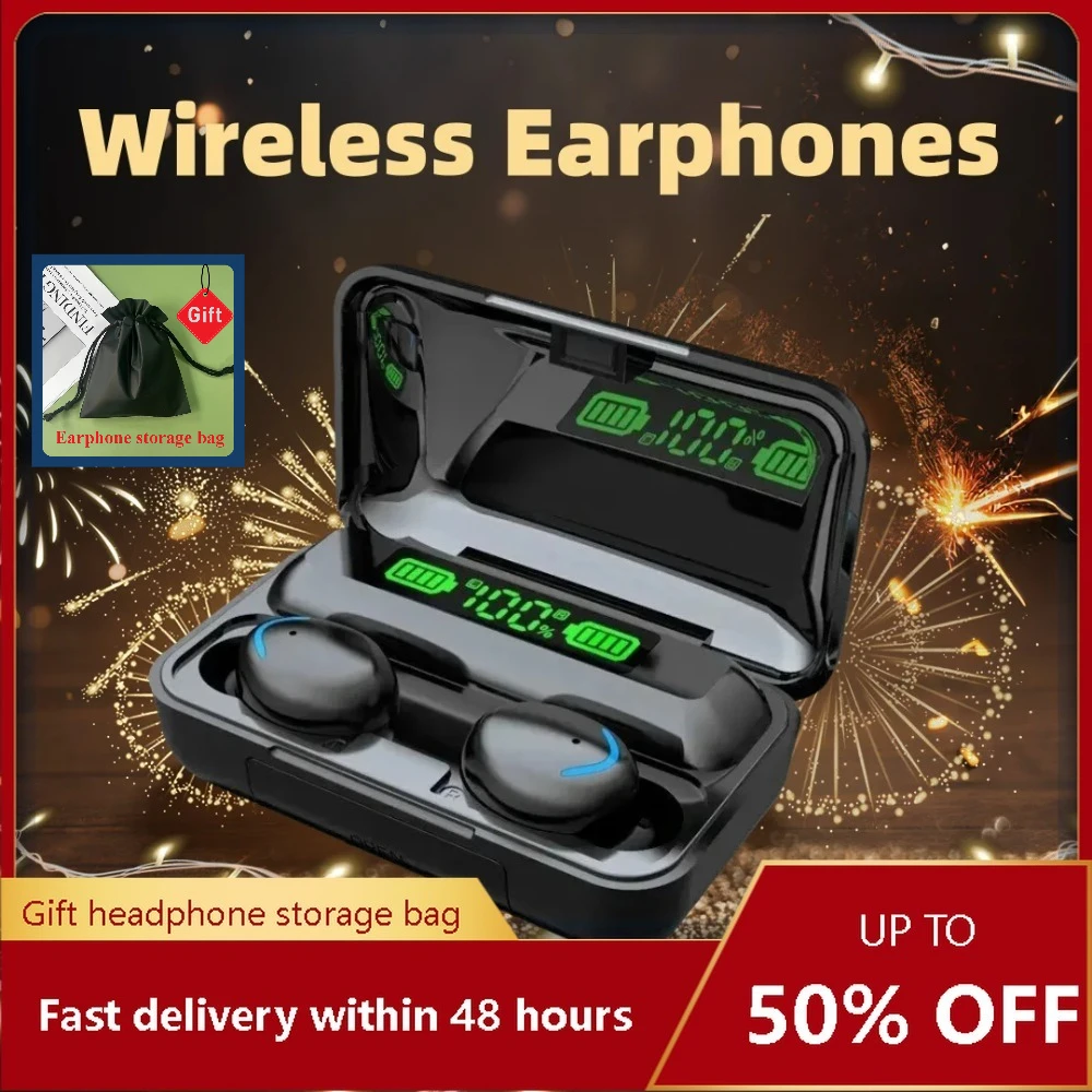 

HiFi Stereo F9 TWS Earphones: Bluetooth Wireless Headphones with Mic – Ideal for Sports, Hands-Free & Gaming bluetooth earbuds