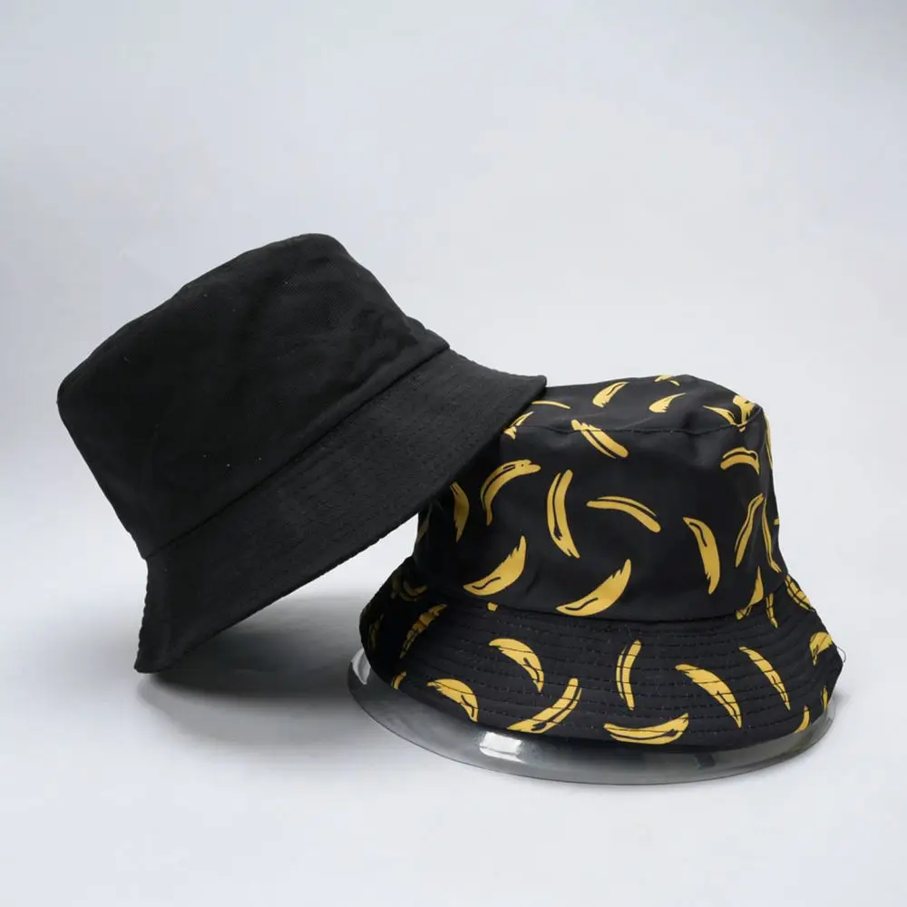 Casual Fruit Pattern Bucket Hat Reversible Sun Protection Cap Summer Outdoor Travel Fisherman Hat For Everyone