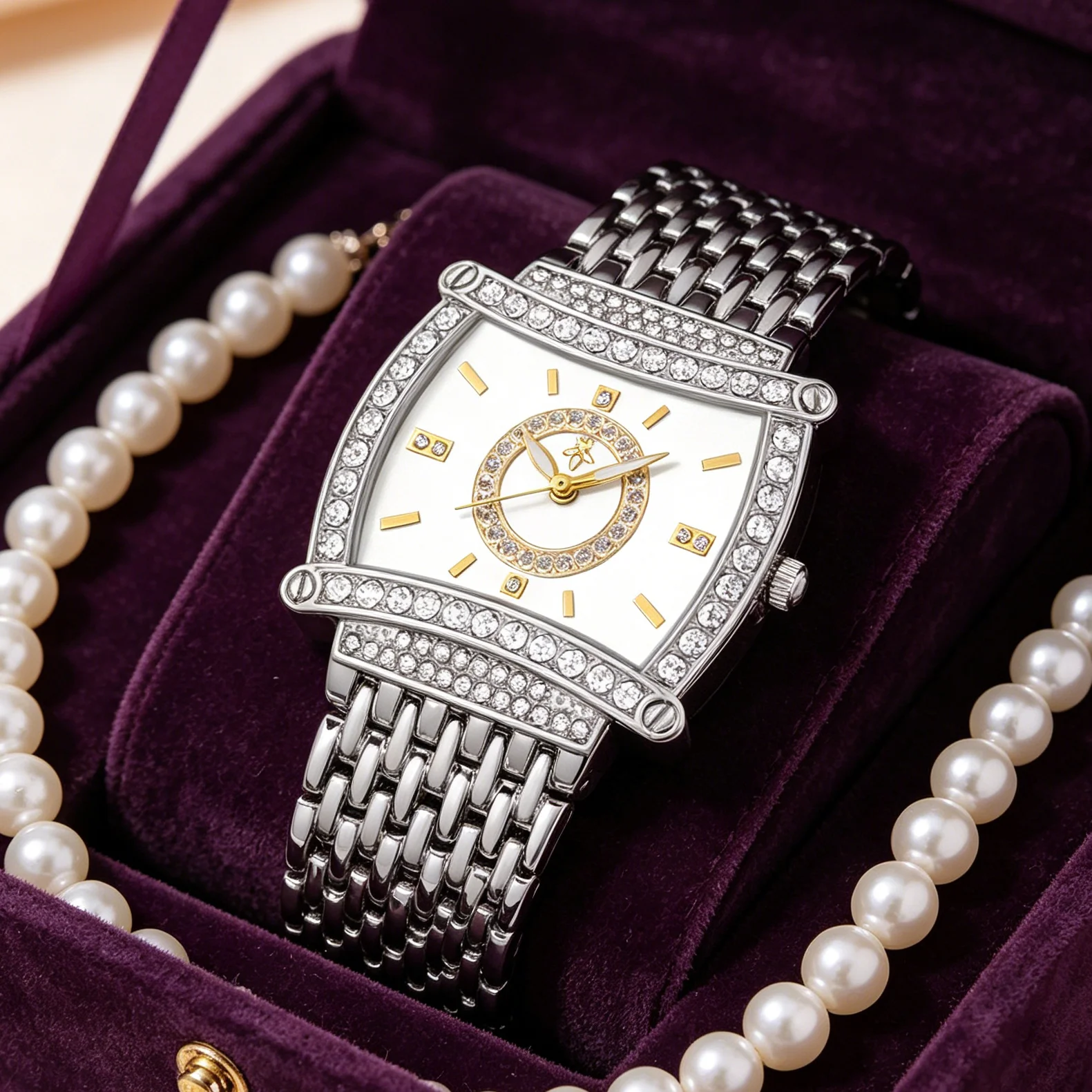 

YaLaLuSi Men Women Fashion Waterproof Sport Watch, Silver Crystal Square Quartz Wristwatch, Elegant Dress Watch, Free Shipping