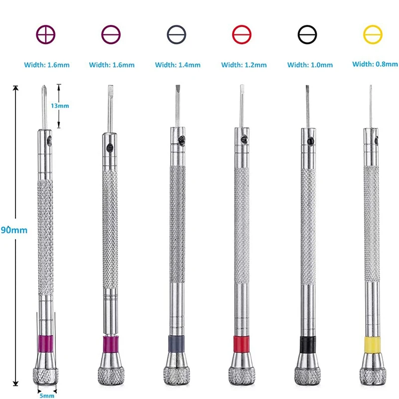 0,8–1,6 mm Stahl-Schraubendreher für die Uhrenreparatur, tragbare Uhrenwerkzeuge, Bandentfernung mit Mini-Link-Stiften, Uhrmacherwerkzeuge – Detail 5