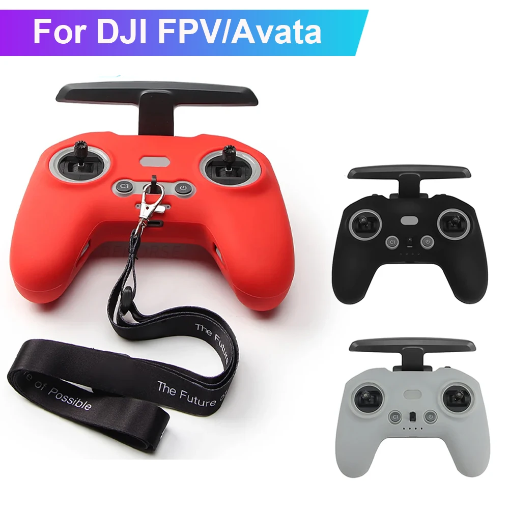 Силиконовый чехол для FPV комбинированного дистанционного управления ремешком на шею с защитой от пота и пыли для DJI Avata аксессуары для дрона