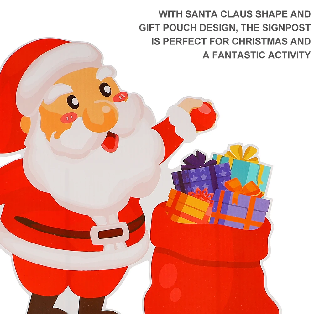 

5Pcs Christmas Yard Stakes Festive Colorful Lawn Decorations Durable Garden Signs Xmas Outdoor Holiday Decor Christmas Yard Sign