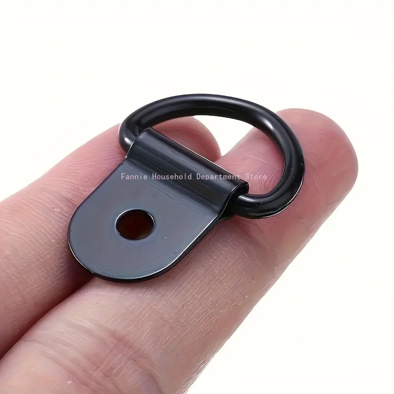 100/10PCS D Shape Pull Hook Tie Down Anchor Ring Iron Stainless Steel Cargo Tie Down Ring for Truck Trailers RV Boat Accessories