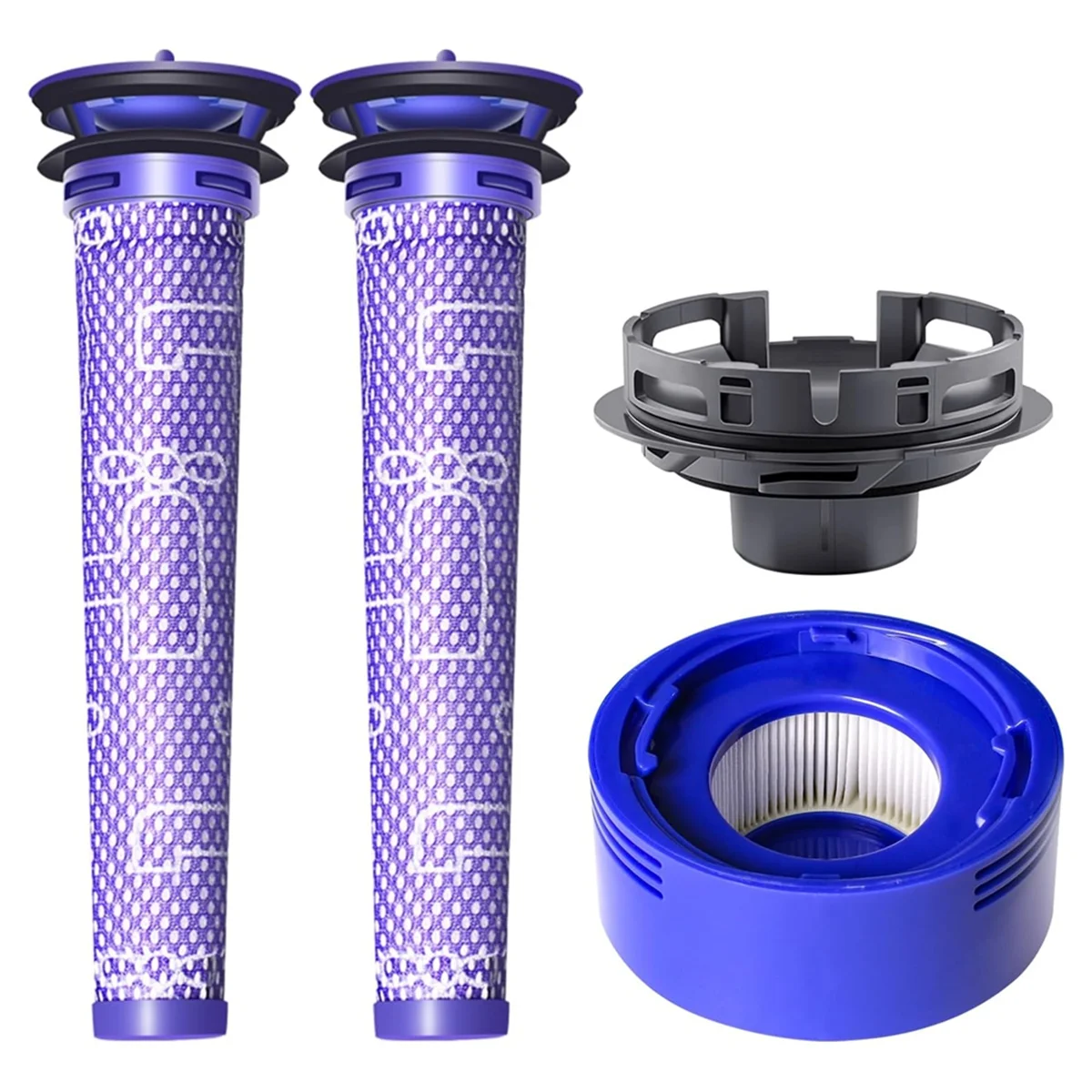 Vacuum Filter and Motor Cover Kit for Dyson V7 V8 Cordless Vacuum Cleaners Pre Filters Post Filter Motor Back Cover