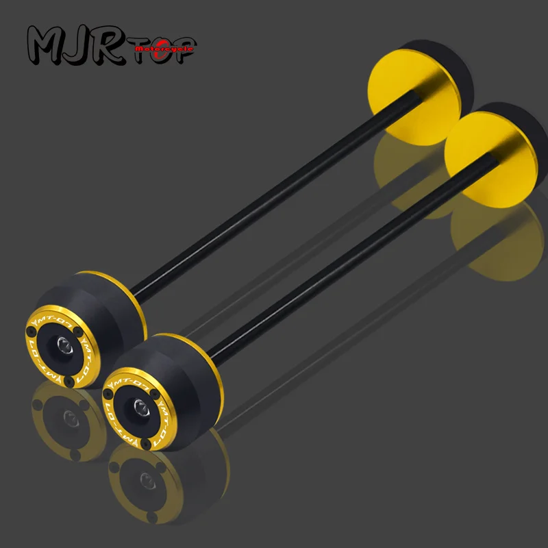 mt07 Motorcycle CNC Front & Rear Axle Fork Wheel Crash Slider Protector Pad For MT-07 MT07 Tracer FZ07 XSR700 2014-2023 2024