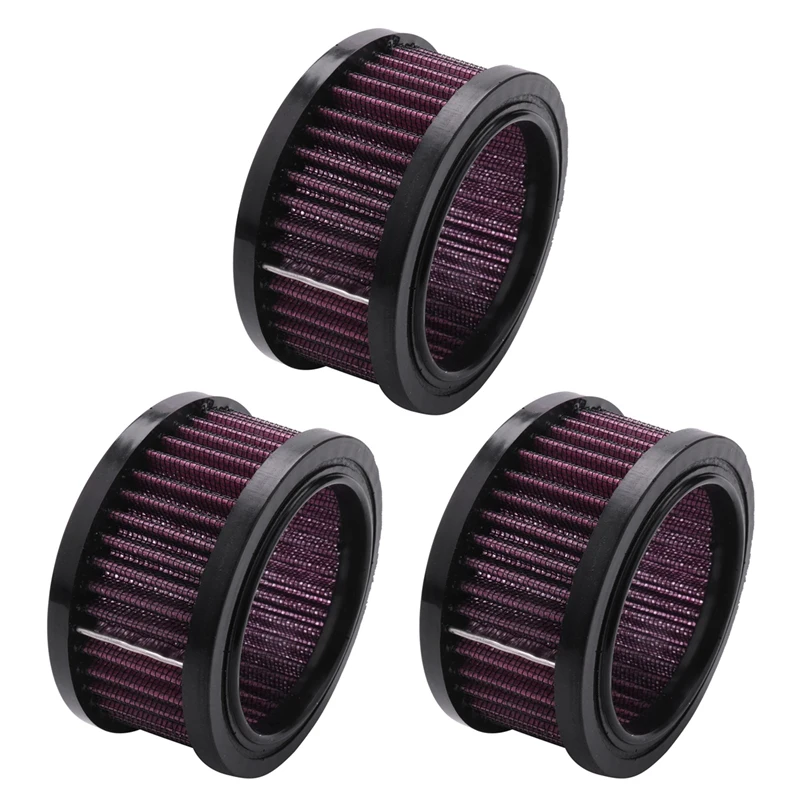 

3X Motorcycle Universal Replacement Air Cleaner Intake Filter For Sportster Xl 883 1200 48 2004-2018