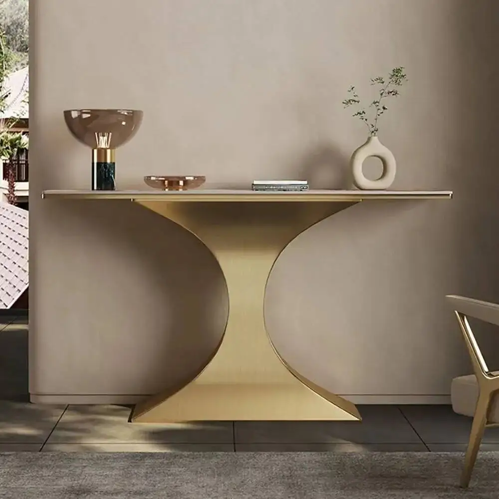 

Hallway Tables Modern Console Entrance Lobby Luxury Metal Console Tables Marble Nordic Consolle Ingresso Living Room Furniture