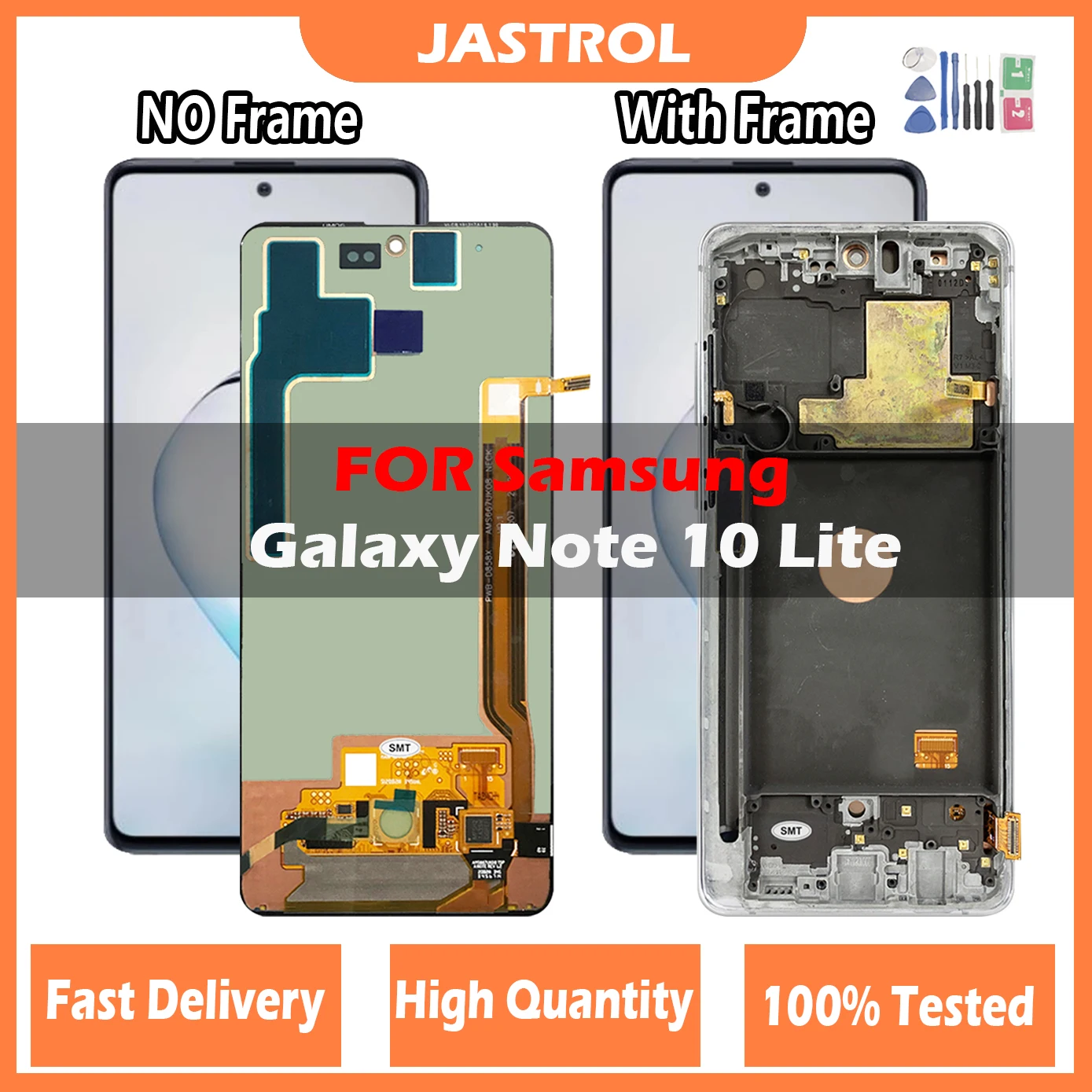 6.7'' AMOLED LCD Display For Samsung Galaxy Note 10 Lite N770 N770F Lcd Display Touch Screen Digitizer Assembly With Frame