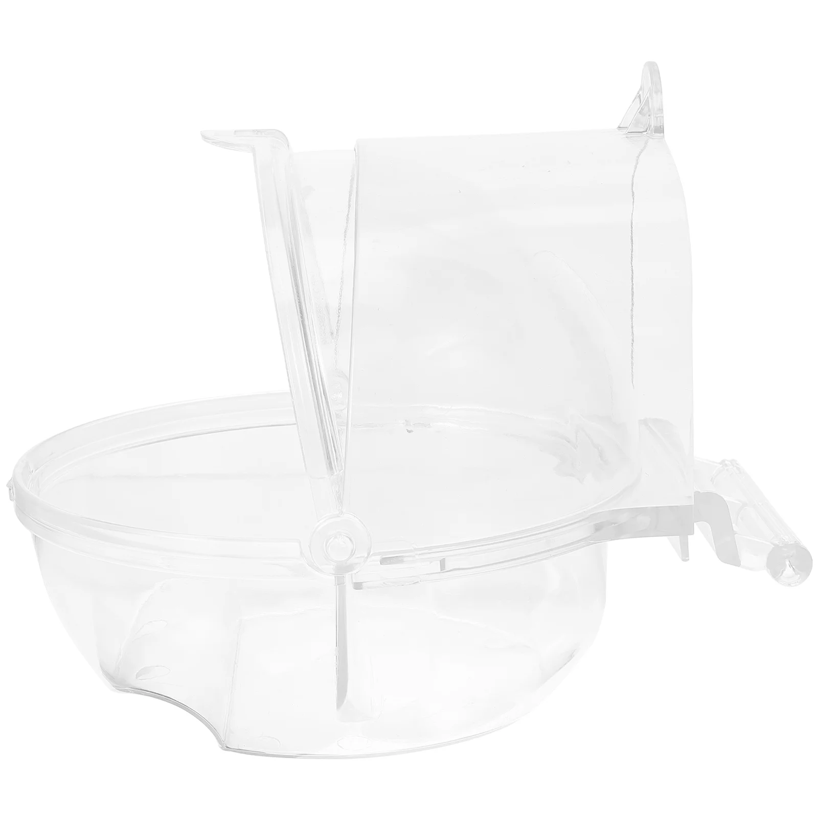 

Bird Bath Cage Box Cages Parakeet Cockatiel Food Transparent Plastic Accessories