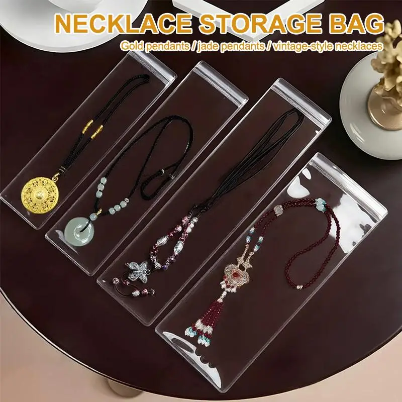10/20Pcs Transparent PVC Jewelry Pouches Bags Anti-Oxidation Storage Bag For Earrings Necklace Bracelet Display Packaging Bag