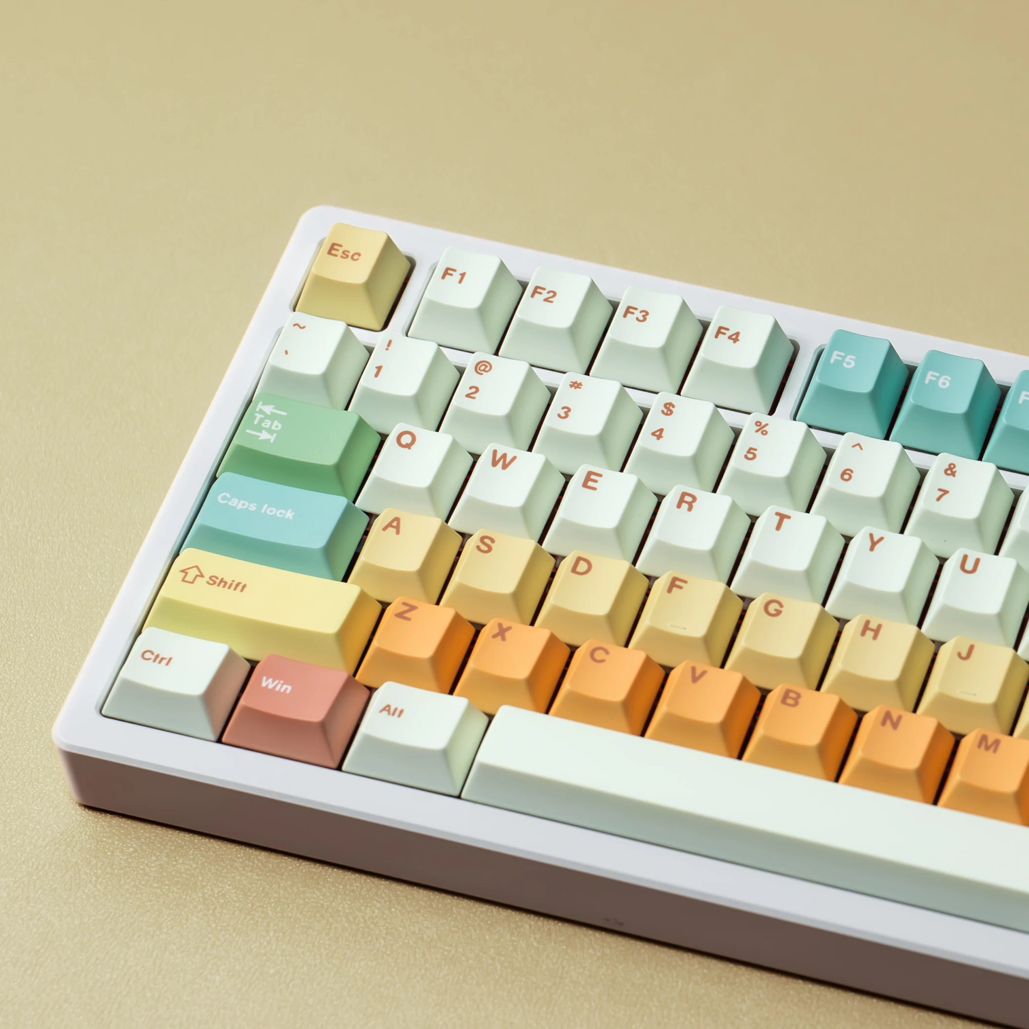 Cherry Profile PBT Dye Sub Keycaps Layout German Spanish French Fit Rainy75 MX Stem Mechanical Keyboard Free Brush & Key Puller