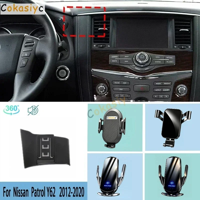 Suporte para telemóvel para carro, para Nissan Patrol Y62, modelos 2012, 2013-2018, 2019, 2020. Suporte para telemóvel, acessórios para montagem no ca