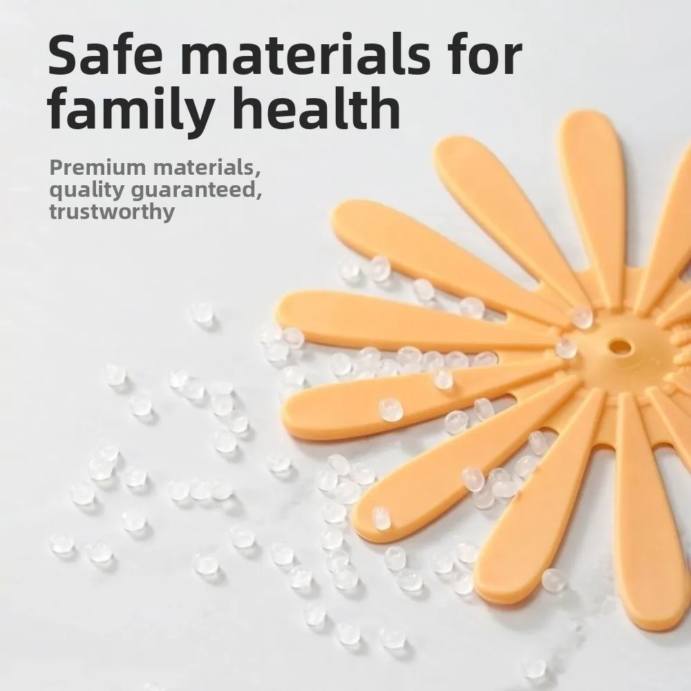 Anti Scald Tree Shape Table Mat Heat Resistant Anti-fouling Daisies Coaster Creative Non-slip Silicone Placemats Set