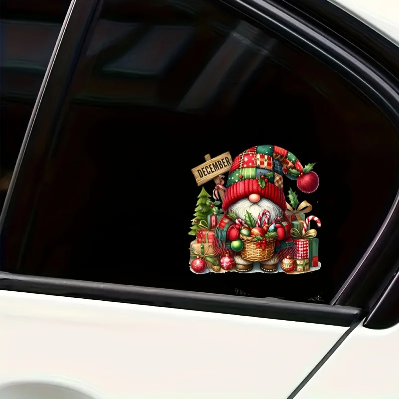 ملصق جنوم مريح لعيد الميلاد في ديسمبر للمركبات الاحتفالية والديكور"، مثالي لأجسام السيارات وأغطية الكمبيوتر المحمول #3