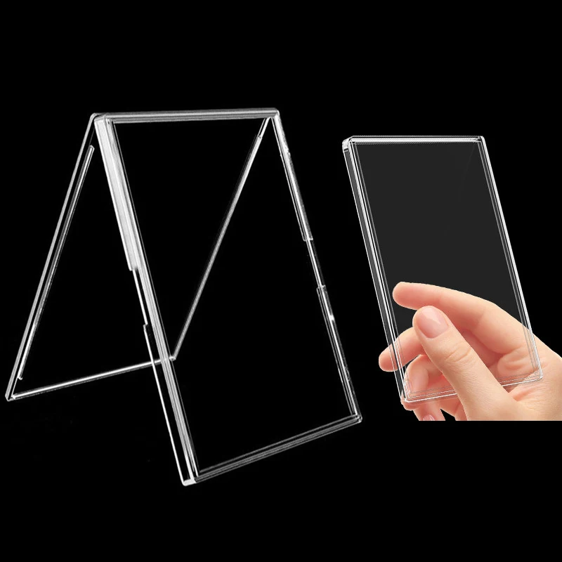 4~12pcs Card Protection Cover Cards Storage Supplies Acrylic Transparent MIni Photo Frame Display Holder Home Decoration TMZ
