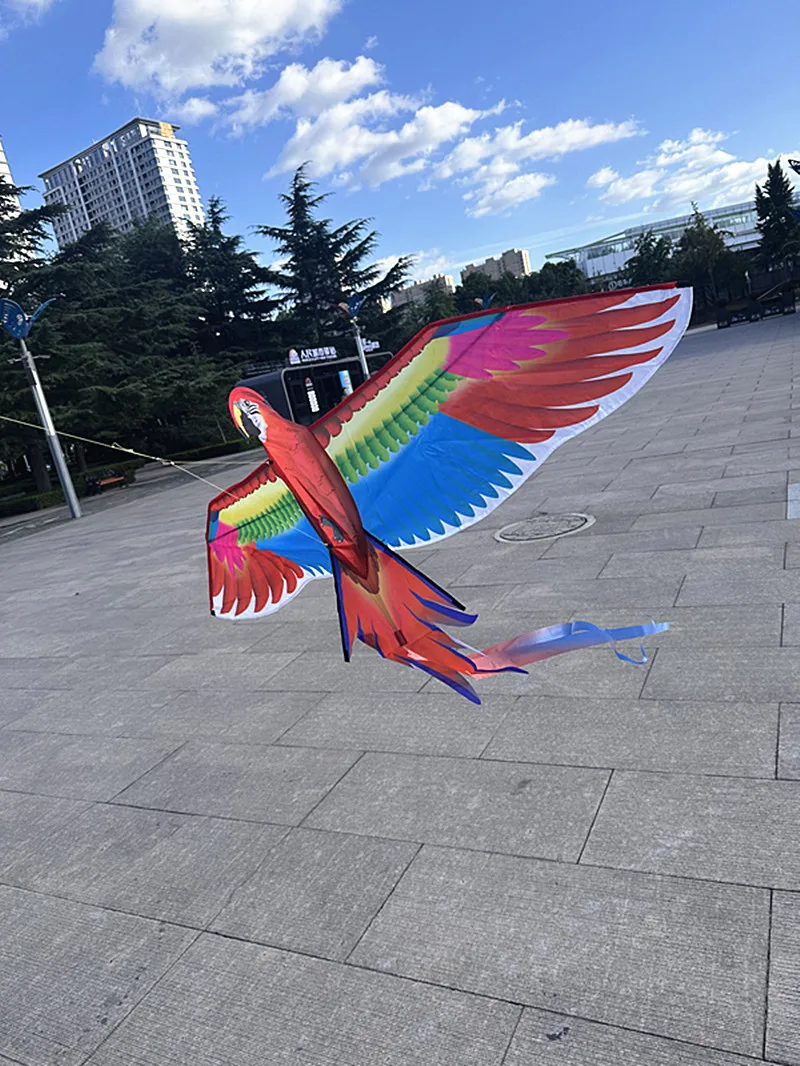 free shipping red parrot kites cometas voladoras drachen flieger flying kite flugdrachen kite drachen aufblasbar giant kites fun