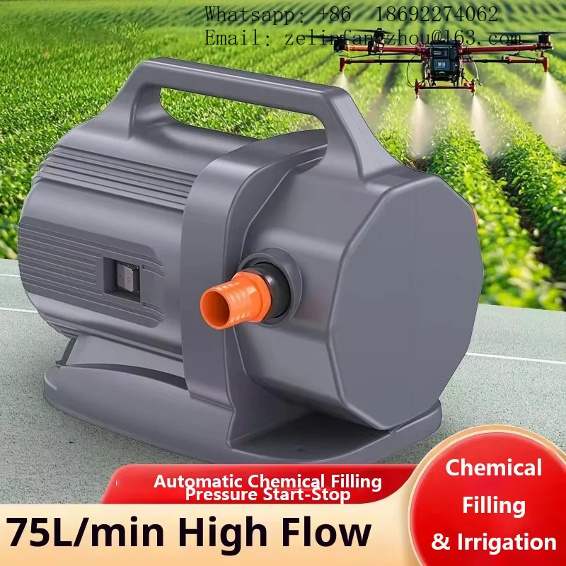 CAVITT 24V 48V 60V DC High Pressure Diaphragm Pump Kit 10m Hose Auto Nozzle Gun 75L/min OEM Diesel Oil Transfer Sprayer