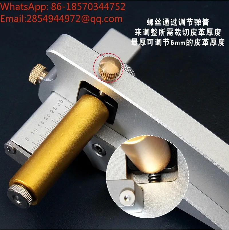 2026   Manual Leather Strap Cutting Tool Thickness Adjustable Leather Strip Slitter for Handmade Leather Craft