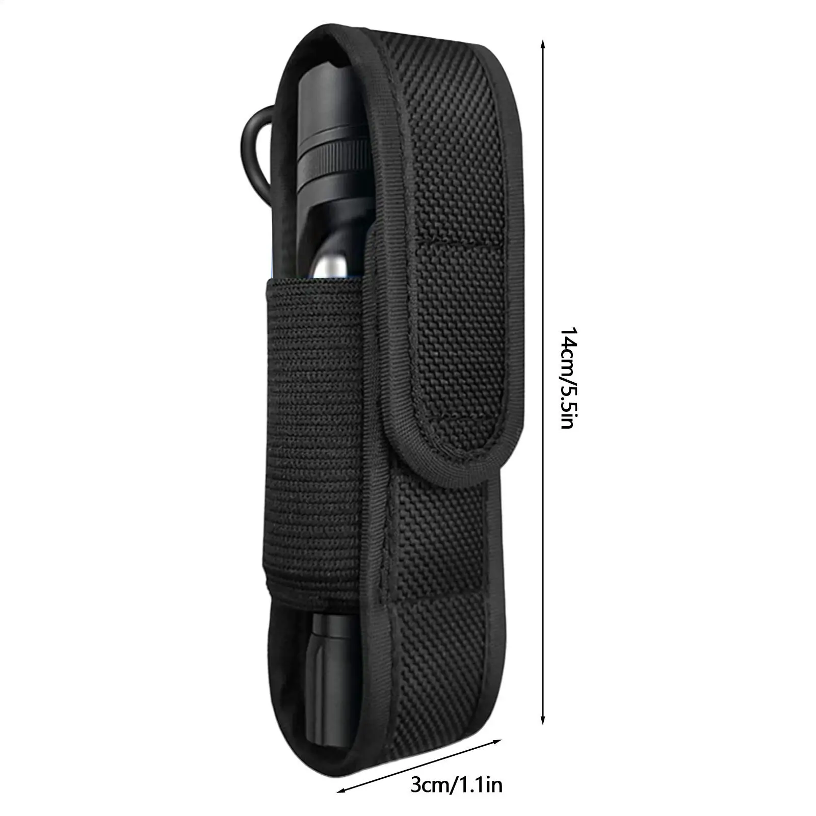 LED Flashlight Protective Case Outdoor Waist Flashlight Leather Cases Cycling Flashlight Storage Bag  for Outdoor Hiking Hunting view 6