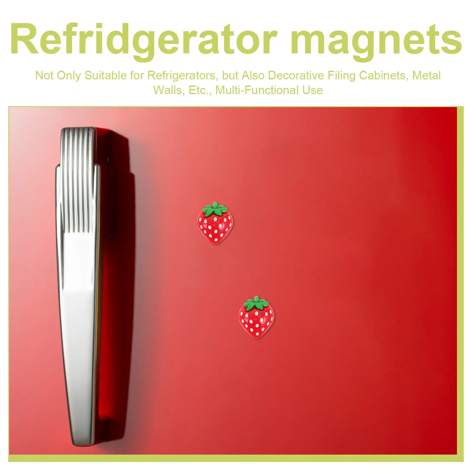 10Pcs Fruit Shaped Refrigerator Magnets Strawberry Resin 3D Fridge Magnets Decorative Magnetic Stickers Cute Refrigerator