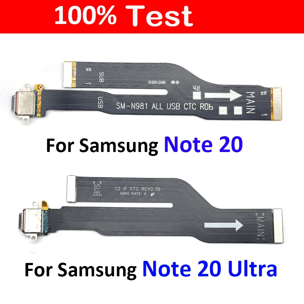 Placa de cargador flexible para Samsung Note 20 Ultra 8 9 10 Plus Lite N970F, conector de puerto USB, Cable de carga Flex