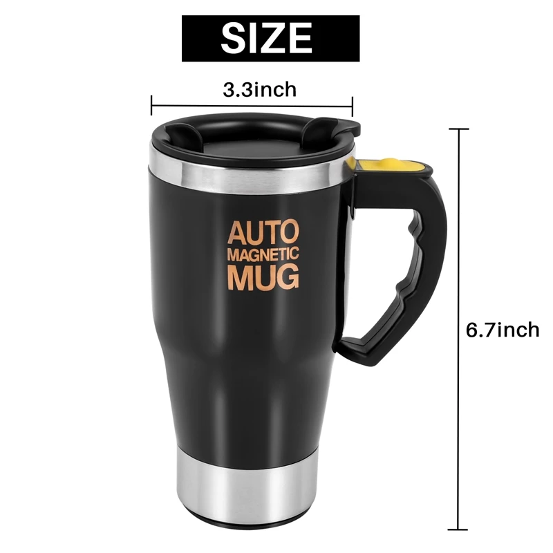 Self Stirring Mug Electric Coffee Tea Mug Stainless Steel Double Wall Travel Coffee Mug For Party