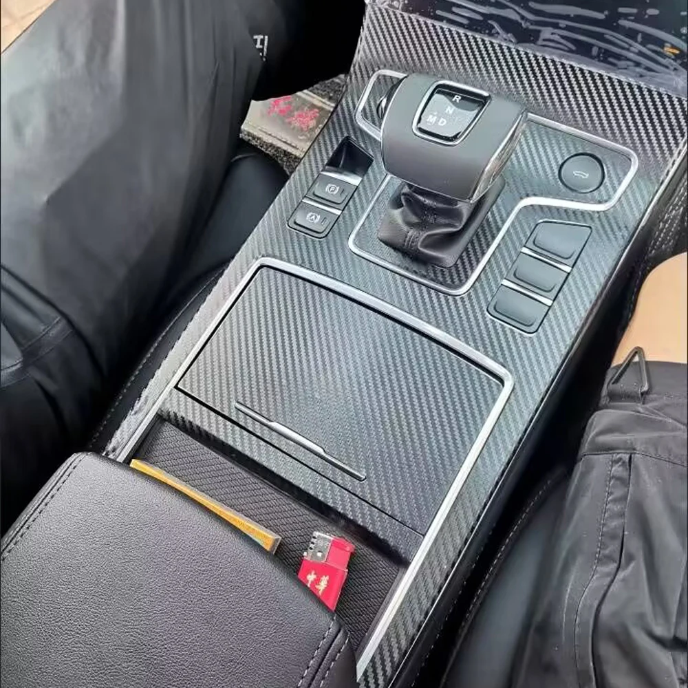 For Hongqi H5 2020-2022 InteriorCentral Control Panel Door Handle Carbon Fiber Stickers Decals Car Styling Accessorie