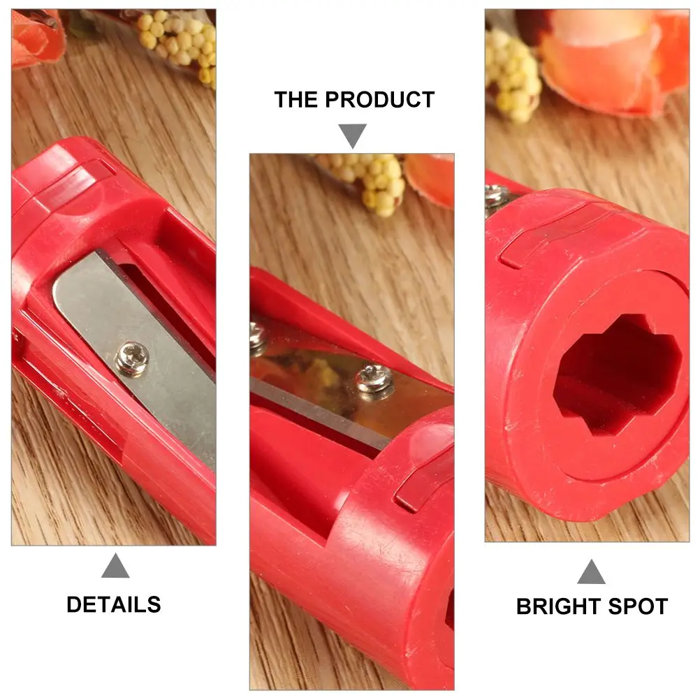 2 Buah Rautan Kayu Genggam Baja Mangan Merah Persegi Anak