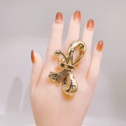 Zhuerrui Particular Huge Butterfly Adjustable Rings For Bride Brazilian Gold Plated Jewelry Sets Accesorios Wedding Gift B0011