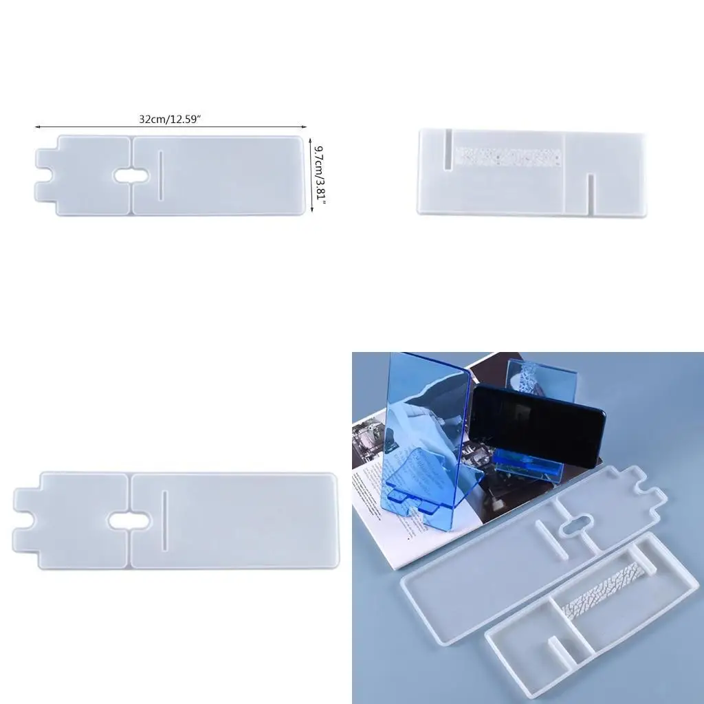   DIY Detachable Tablet Holder Epoxy Mold Shiny Phone Holder Crystal Resin Mold