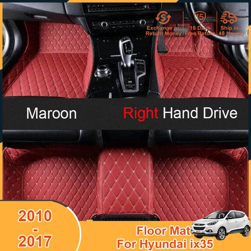 2010-2017 Floor Mats Carpet Foot Pad Cover for Hyundai Ix35 2017 2016 2015 2014 2013 2012 2011 2010 Accessories Right Hand Drive