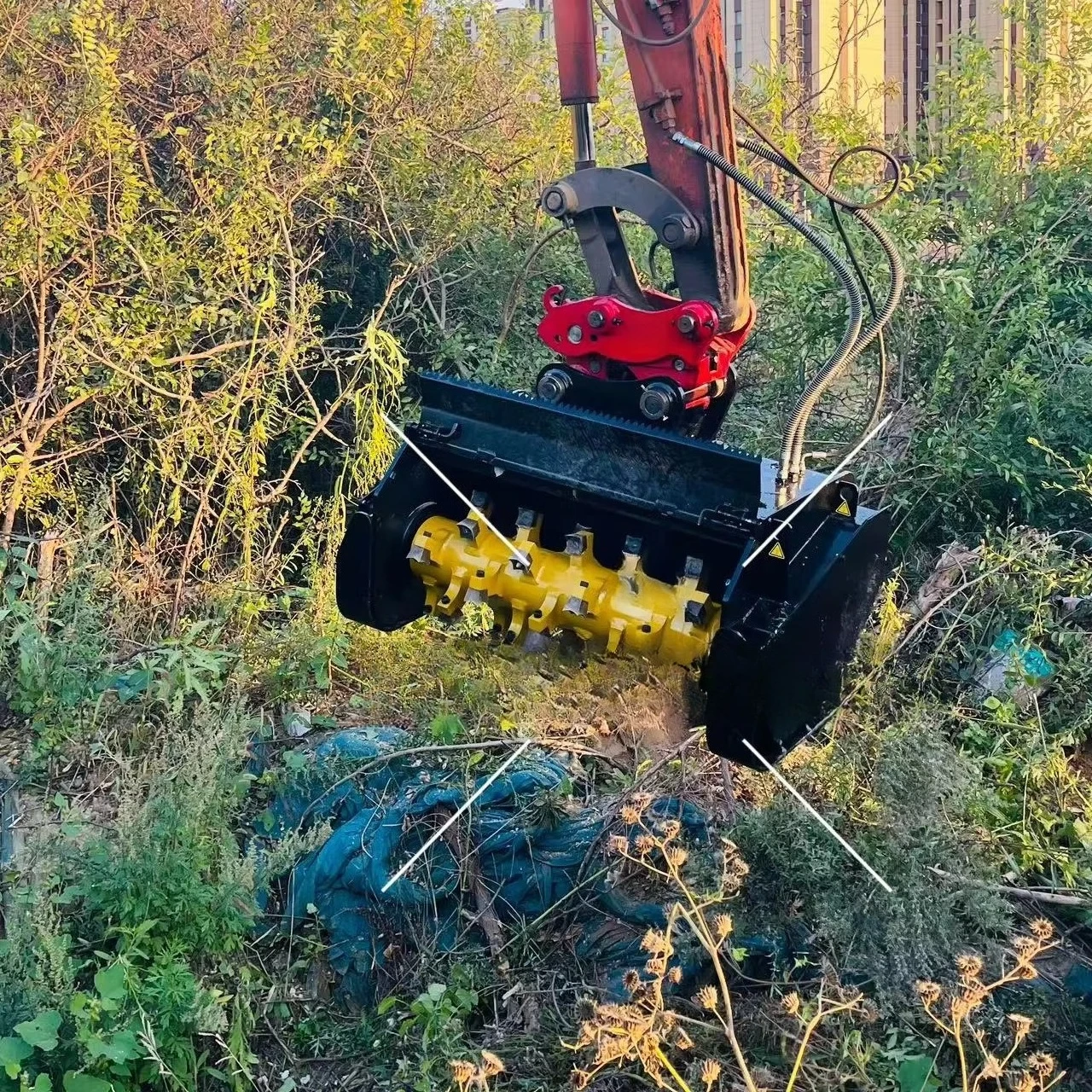 Excavator Mulcher Hydraulic Tree Cutter New Construction Pump 4-20 Ton
