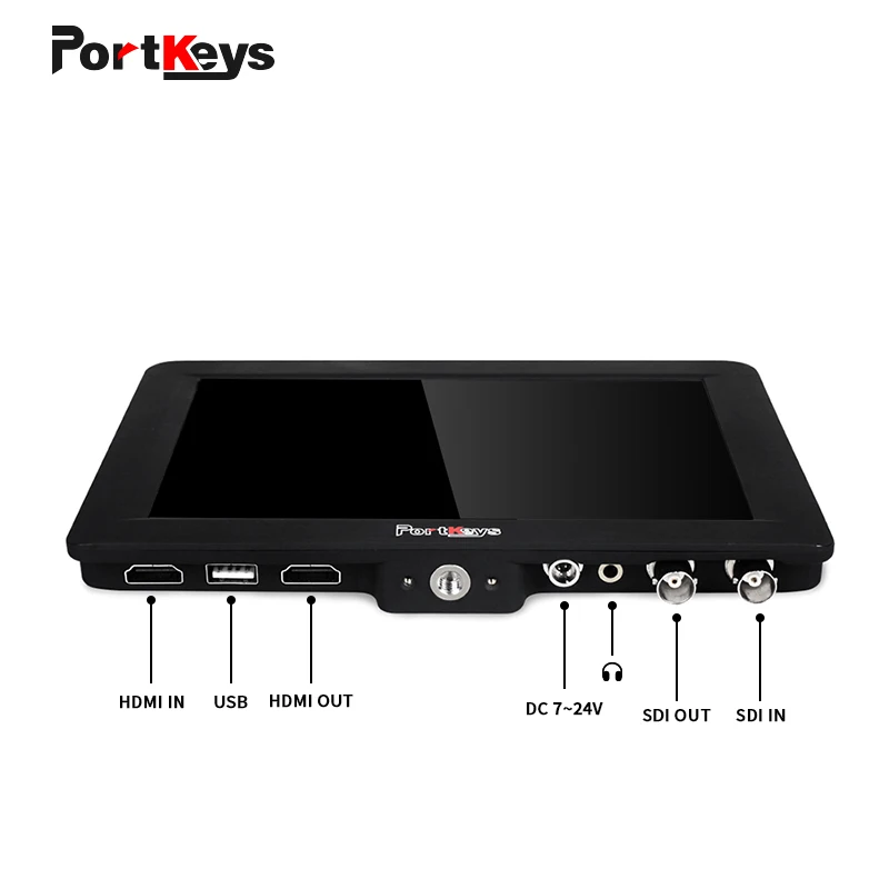 Nuevos portkeys HS7T Monitor de cámara de 7 pulgadas 4K 3G SDI y HD-MI 1200nit Monitor de alto brillo con monitor de histograma de LUT 3D para cámara DSL