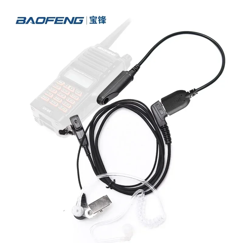 Baofeng UV-9R Pro Audio Adapter Cable 2 Pin K Plug Earphone Speaker Mic for UV-68 Pro Max UV-S22 UV-XR BF-9700 Waterproof Radios