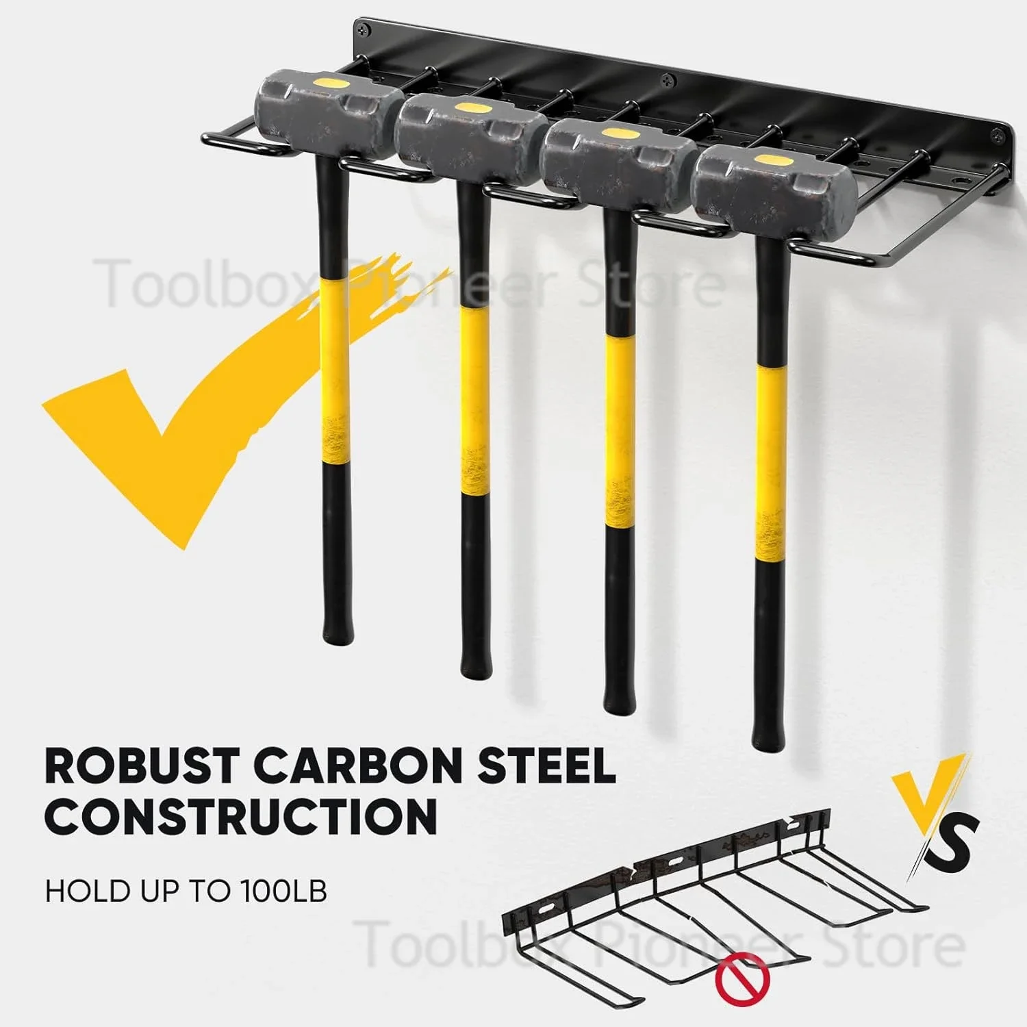 Scaffale per organizer per utensili elettrici a mano Armadietto per attrezzi galleggiante a parete Portautensili elettrico resistente per