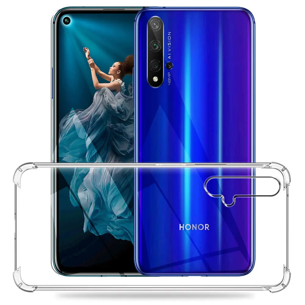 For Huawei Honor 20 Case Clear Shockproof Silicone Soft Phone Cover Cases For Honor 20 Coque For Honor 20 Transparent Fundas